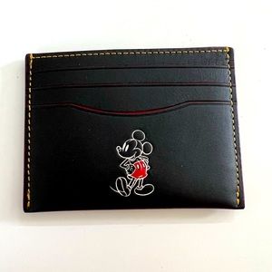 Coach x Disney (Mickey) Collaboration Leather Cardholder